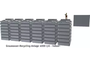 Grauwasser-Recycling-Anlage 4000 l/d - indoor