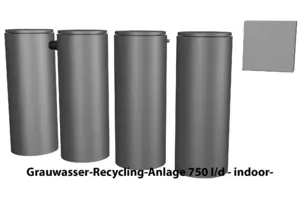 Grauwasser-Recycling-Anlage 750 l/d - indoor-