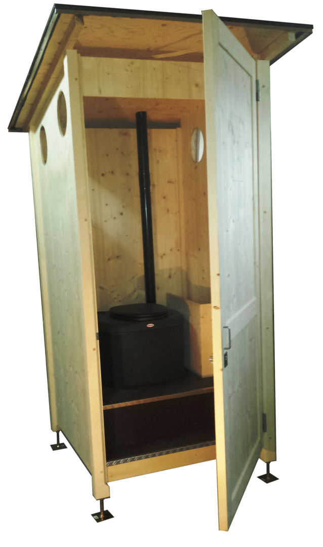 Trockentoiletten Kabine - Elstertal B 2.0 - aus Fichtenholz oder NEU aus Lärchenholz Bild 2