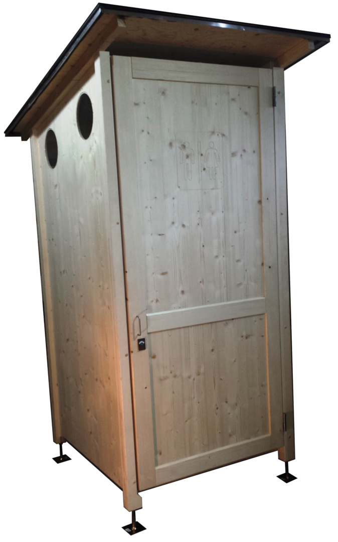 Trockentoiletten Kabine - Elstertal B 2.0 - aus Fichtenholz oder NEU aus Lärchenholz Bild 1