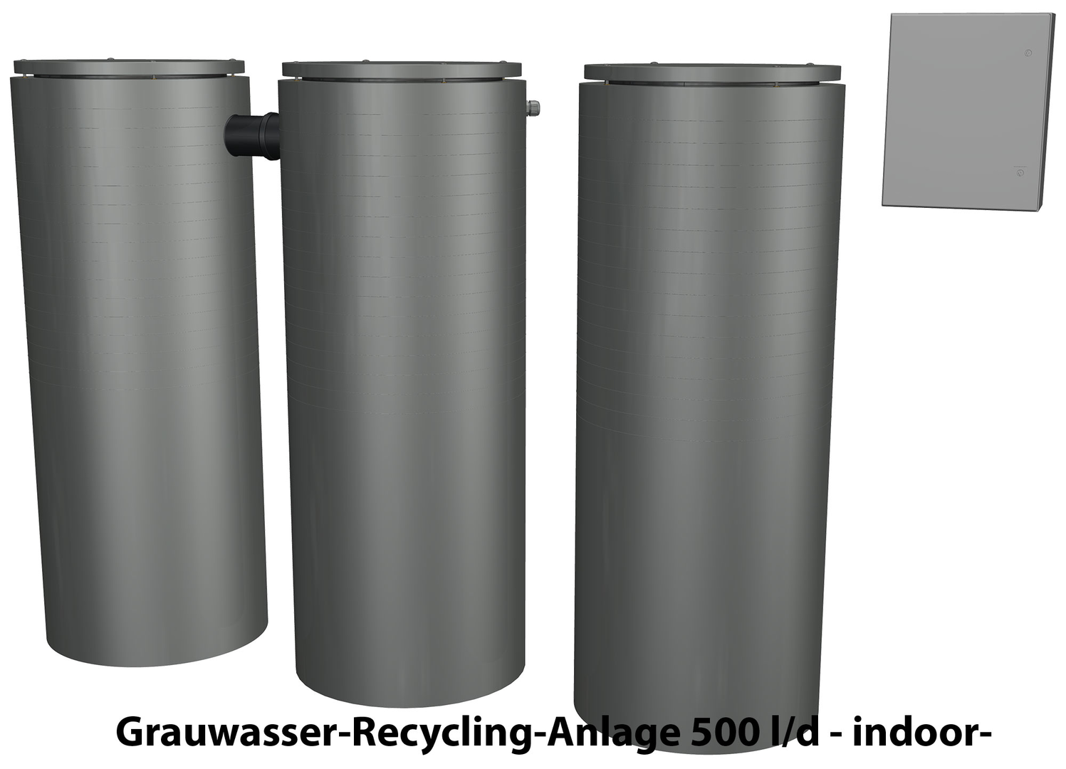Grauwasser-Recycling-Anlage 500 l/d - indoor- Bild 1