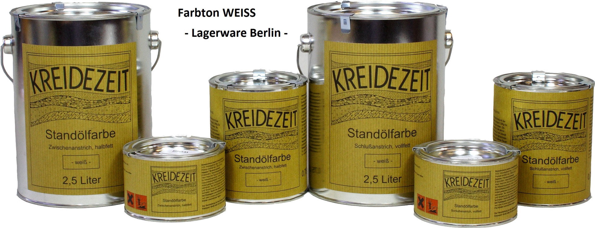 Kreidezeit Standölfarbe weiß - Ladenware Berlin Bild 1